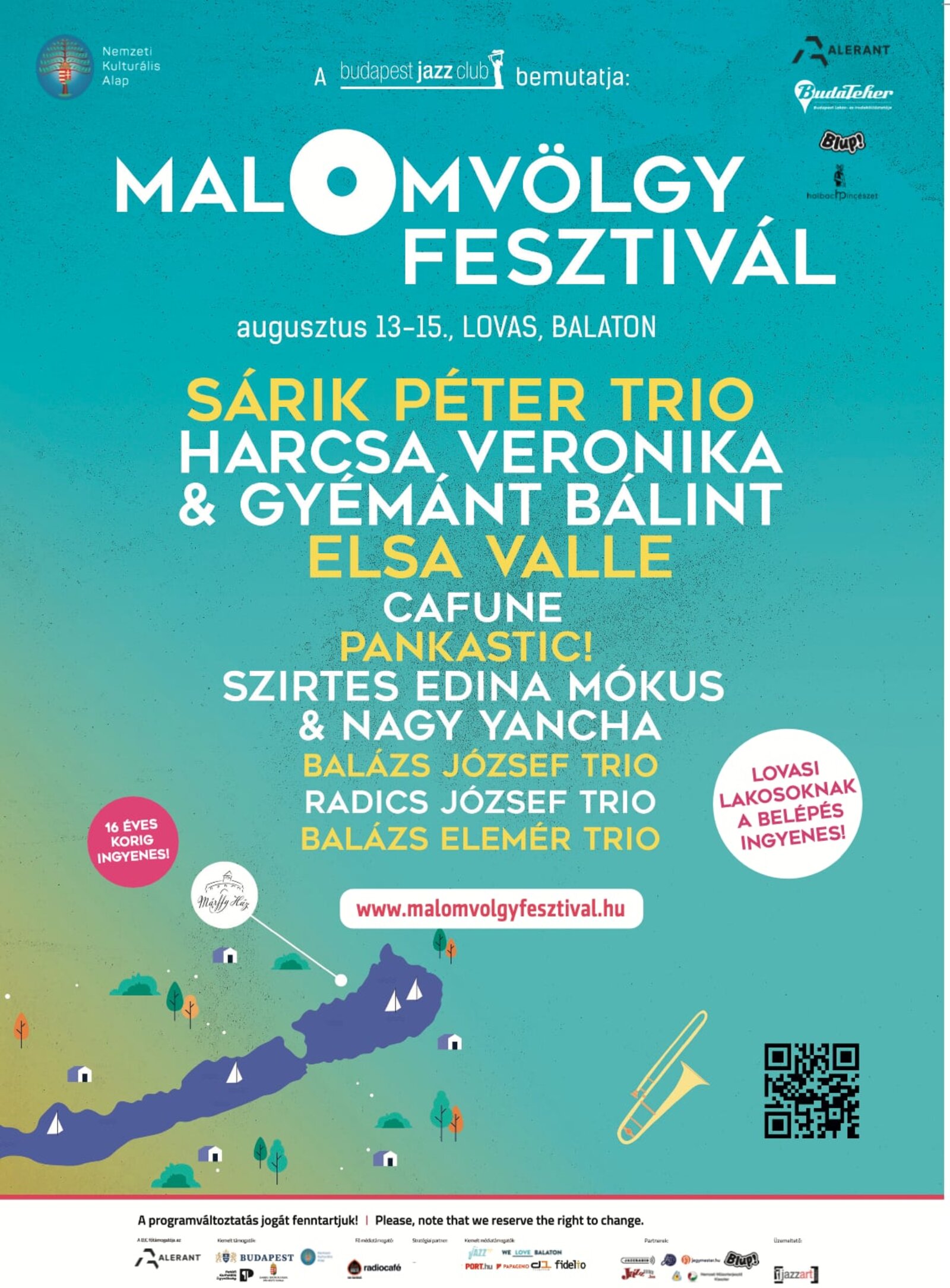 Detailed festival program, Lovas, Malomvölgy Festival, August 13–15.