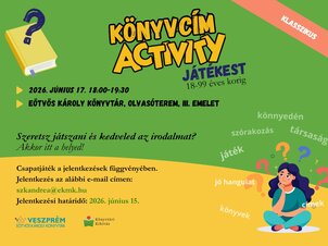 Könyvcím Activity - Játékest