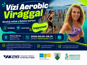 Víz aerobik Virággal – A napi edzésünk Balatonfűzfőn