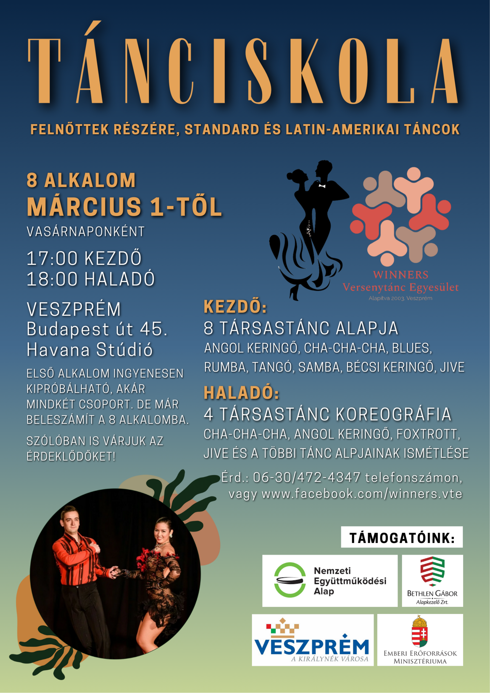 Poster for the ballroom dancing course